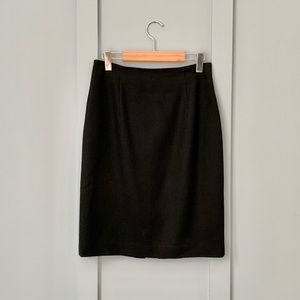 Vintage SIMON CHANG  | 8 | Classic Wool Pencil Black Skirt